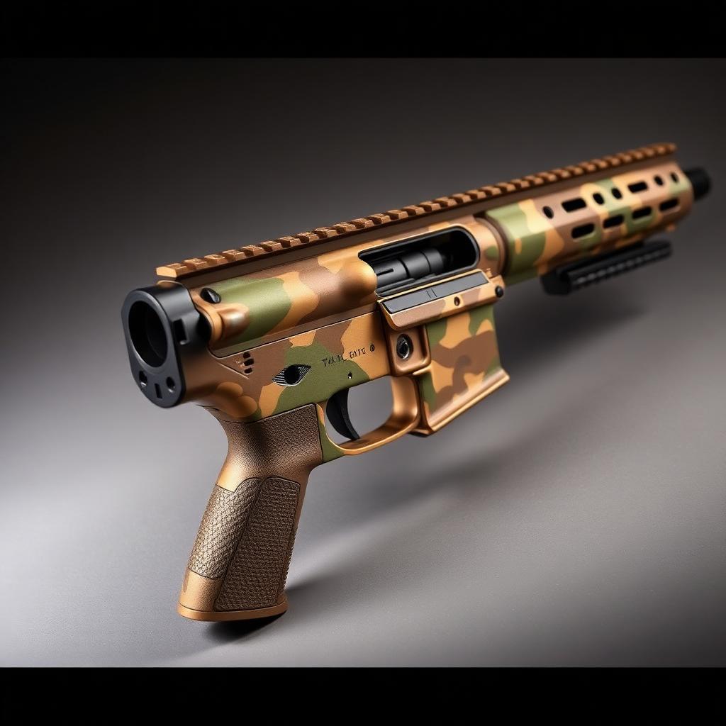 AR-15 receiver in custom multicam cerakote finish